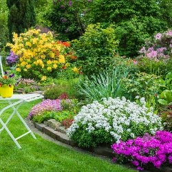 Если в нашем саду есть терраса или беседка, мы можем украсить эти места, повесив горшки с цветами в них