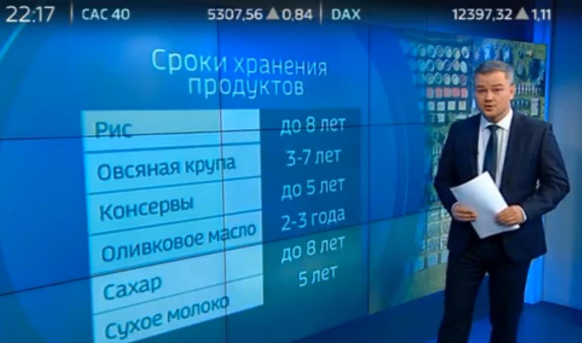 На российском ТВ объяснили, что в бункер следует принимать как можно больше воды, и как можно меньше сладкого